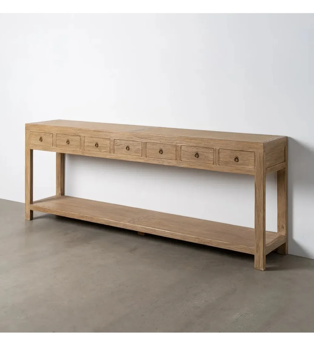 DENZO Konsola ELMANO 240 cm drewno wiązu