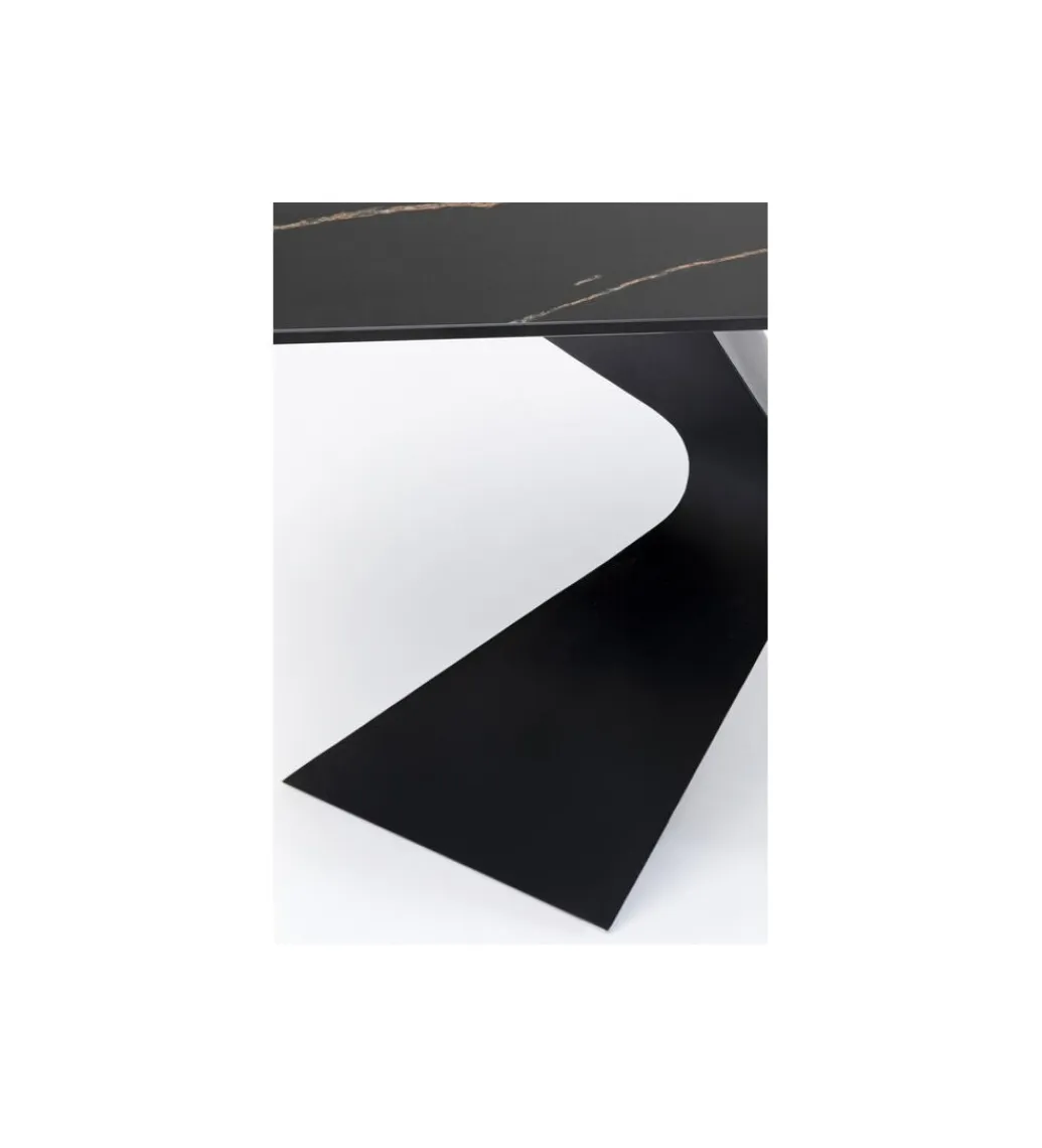 KARE Konsola GLOYRIA 140 cm w optyce czarnego marmuru