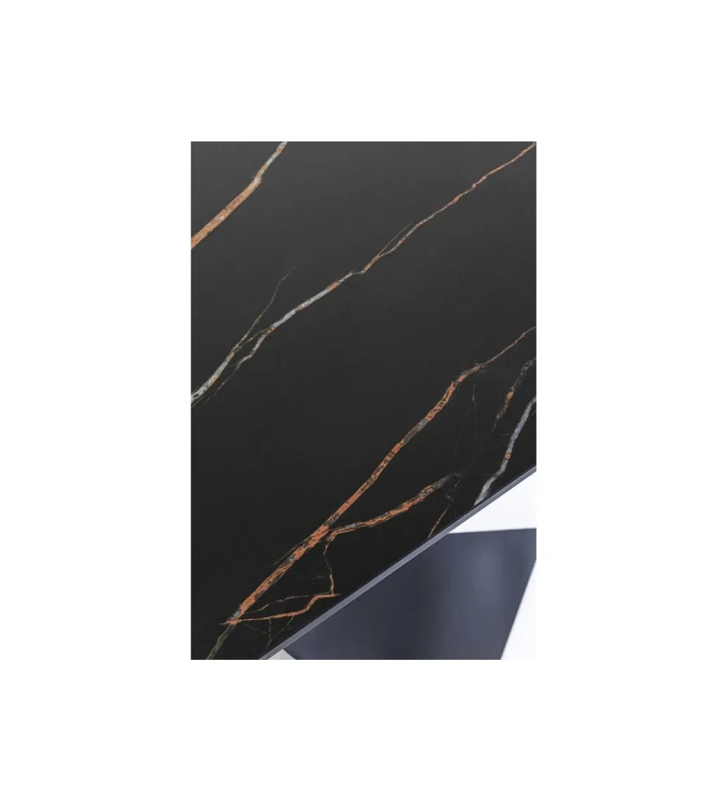 KARE Konsola GLOYRIA 140 cm w optyce czarnego marmuru