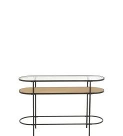 J-Line Konsola IVY 120 cm naturalna czarna