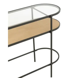J-Line Konsola IVY 120 cm naturalna czarna
