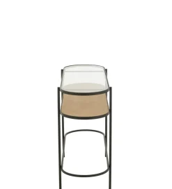 J-Line Konsola IVY 120 cm naturalna czarna