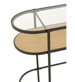 J-Line Konsola IVY 120 cm naturalna czarna
