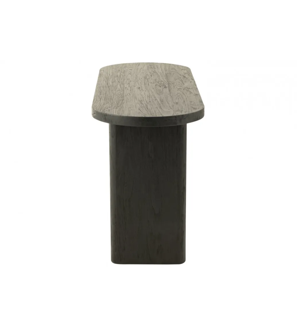 J-Line Konsola LEMONE 150 cm drewno teak czarna
