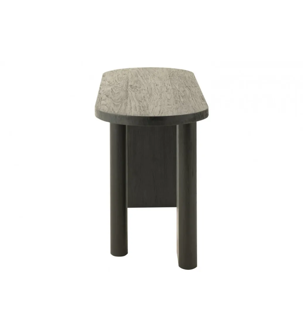 J-Line Konsola LEMONE 150 cm drewno teak czarna
