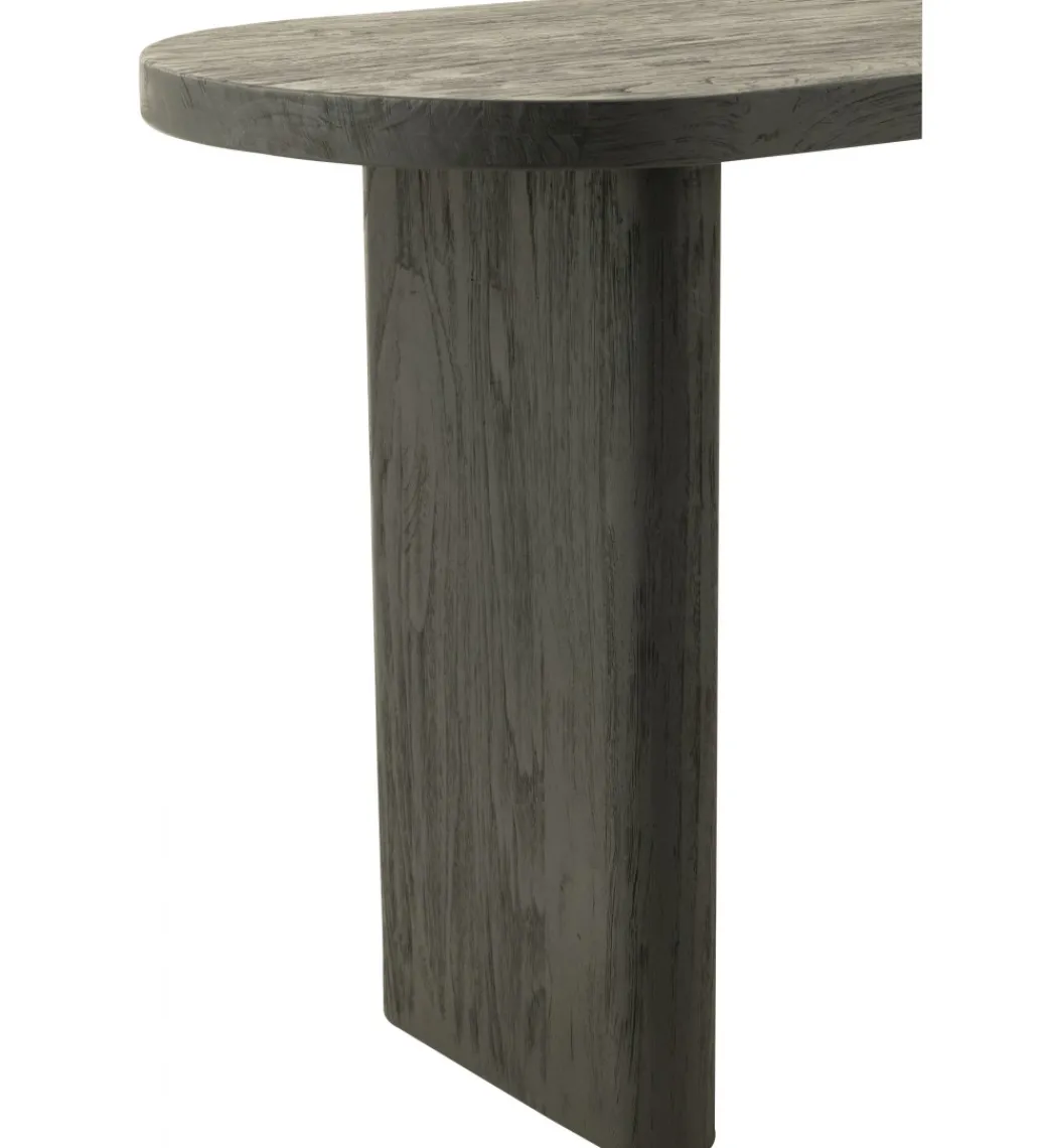 J-Line Konsola LEMONE 150 cm drewno teak czarna