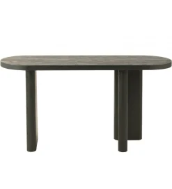 J-Line Konsola LEMONE 150 cm drewno teak czarna