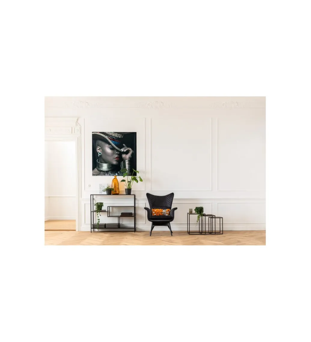 KARE Konsola LOFT 115 x 100 cm czarna