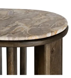 Zona-Design Konsola MARMOLON 160 cm drewno mango marmur