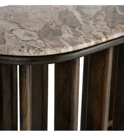 Zona-Design Konsola MARMOLON 160 cm drewno mango marmur