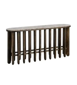 Zona-Design Konsola MARMOLON 160 cm drewno mango marmur