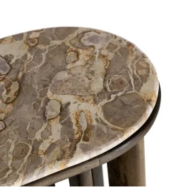 Zona-Design Konsola MARMOLON 160 cm drewno mango marmur