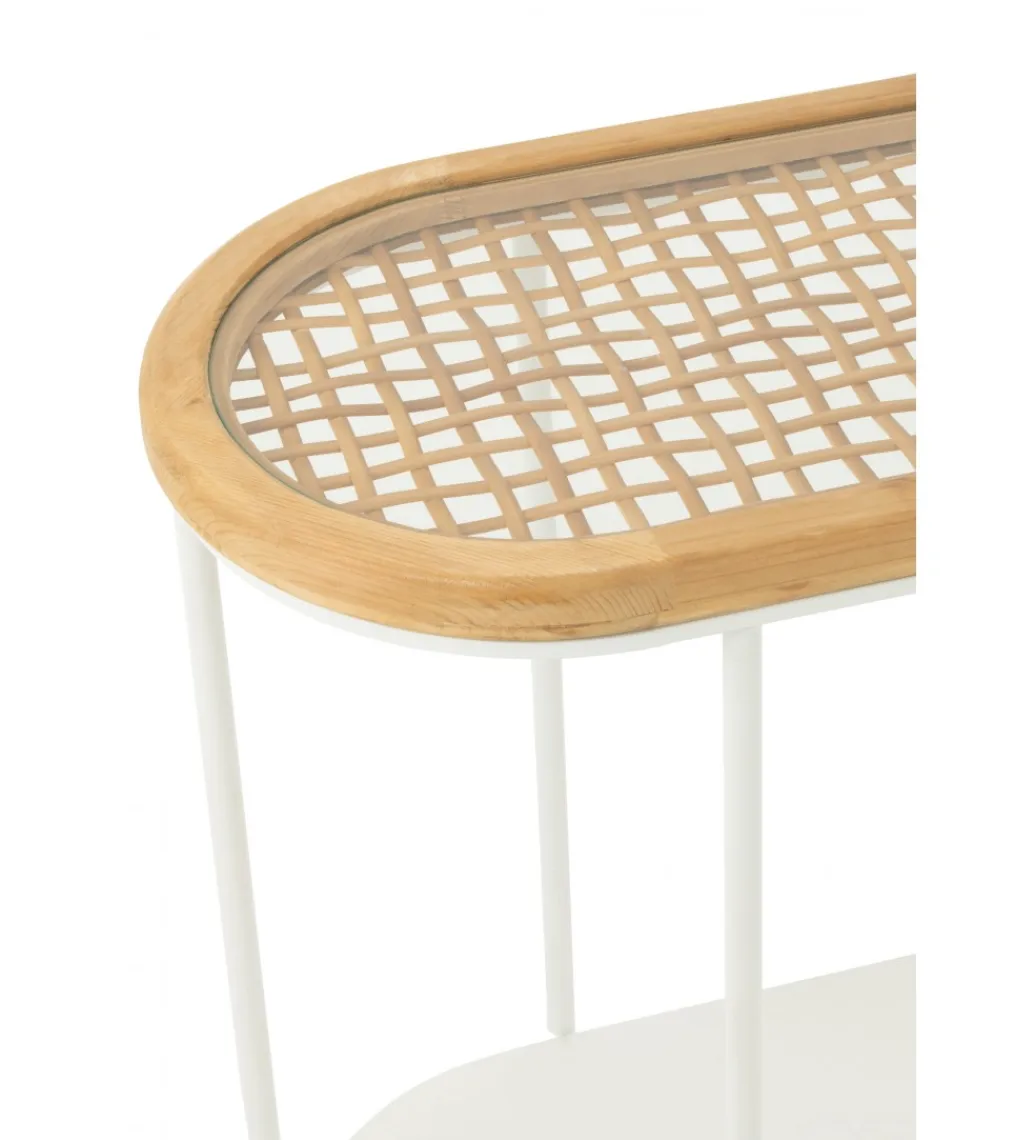 J-Line Konsola MATI 120 cm drewno biała