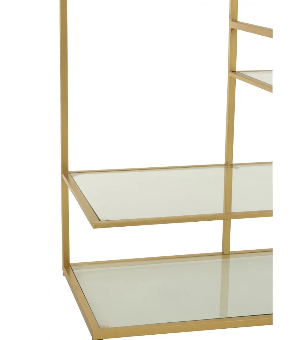 J-Line Konsola RACKYN 120 cm szklana złota