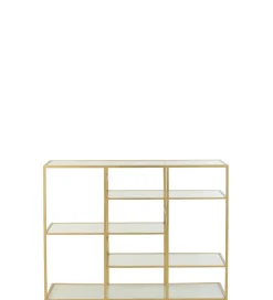J-Line Konsola RACKYN 120 cm szklana złota