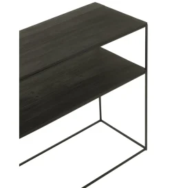 J-Line Konsola RECTANGLE 140 cm drewno czarne