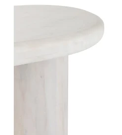 J-Line Konsola ROUNDEGO 91 cm marmur biały