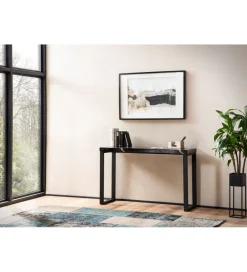 WOHNLING, GERMANY Konsola TOMLA 120 cm w optyce czarnego marmuru