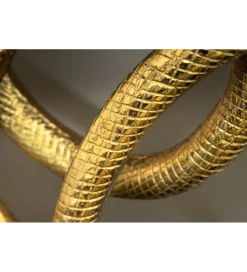 Invicta Interior Konsola WILDLIFE SNAKE 115 cm czarny marmur złota