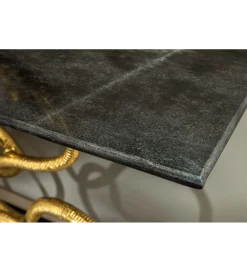 Invicta Interior Konsola WILDLIFE SNAKE 115 cm czarny marmur złota