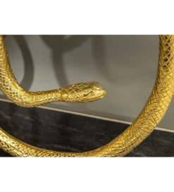 Invicta Interior Konsola WILDLIFE SNAKE 115 cm czarny marmur złota