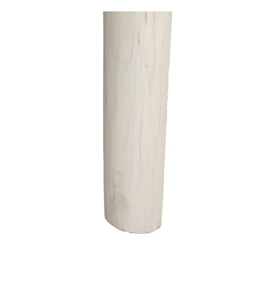 Zona-Design Konsola WORNYM 120 cm drewno teak biała przecierana