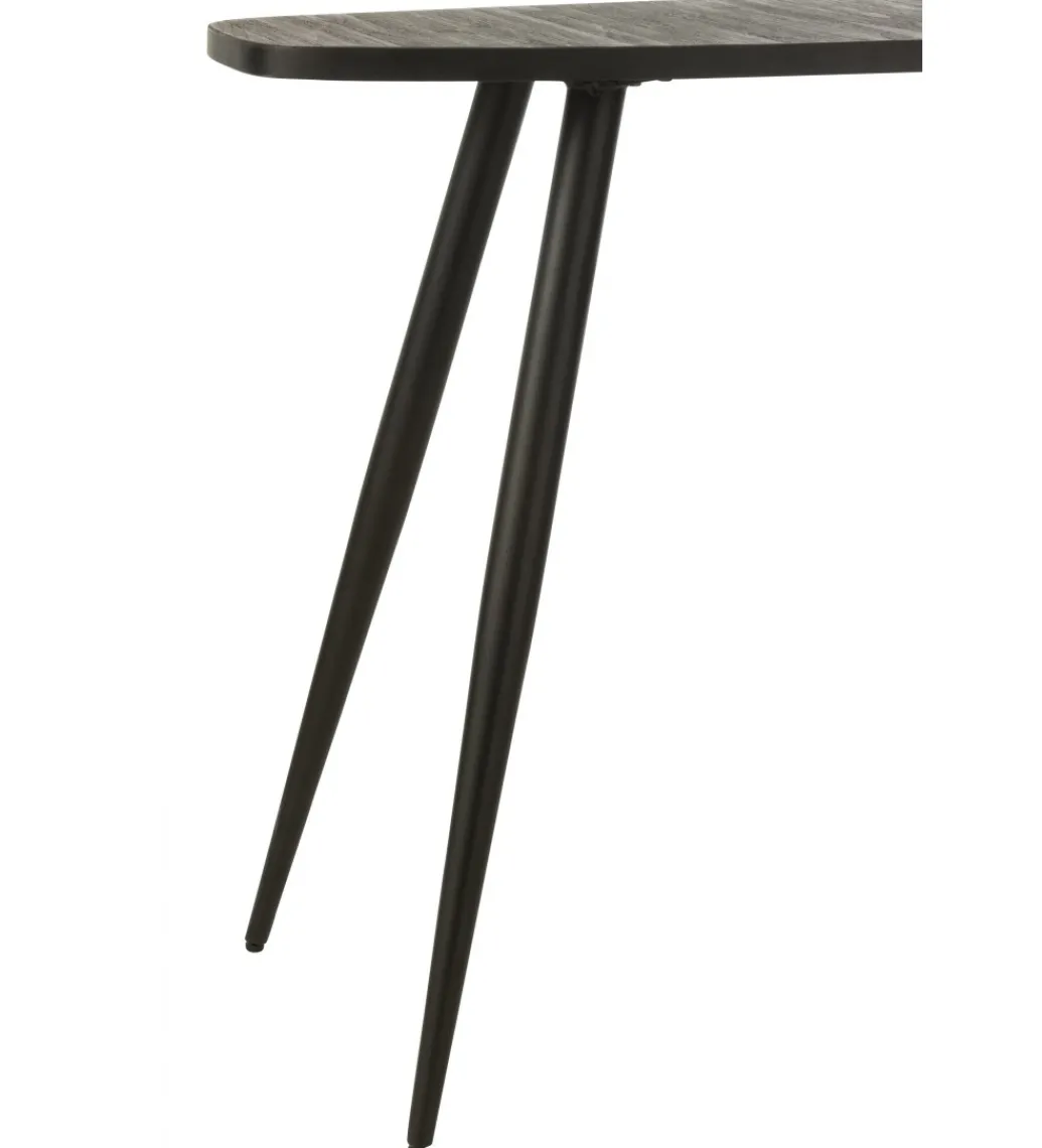 J-Line Konsola ZAMBIA 120 cm drewno teak czarna