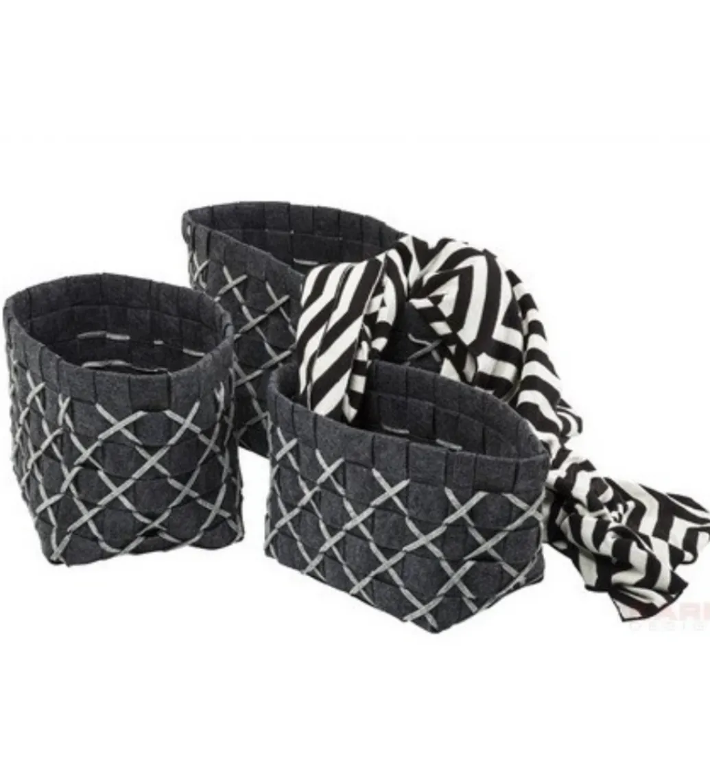KDesign Kosze Felt Square SET 3