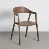 Zona-Design Krzesło BARETO 80 cm brązowe z podłokietnikami nogi v