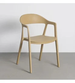Zona-Design Krzesło BARETO 80 cm khaki z podłokietnikami nogi v