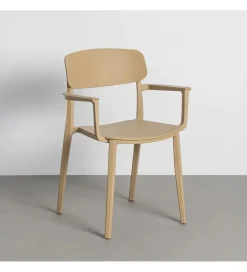 Zona-Design Krzesło BARETO 80 cm khaki z podłokietnikami