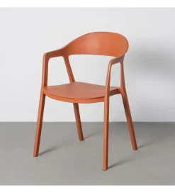 Zona-Design Krzesło BARETO 80 cm pomarańczowe z podłokietnikami nogi v
