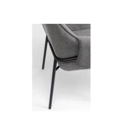KARE Krzesło BESS 83 cm bouclé szary