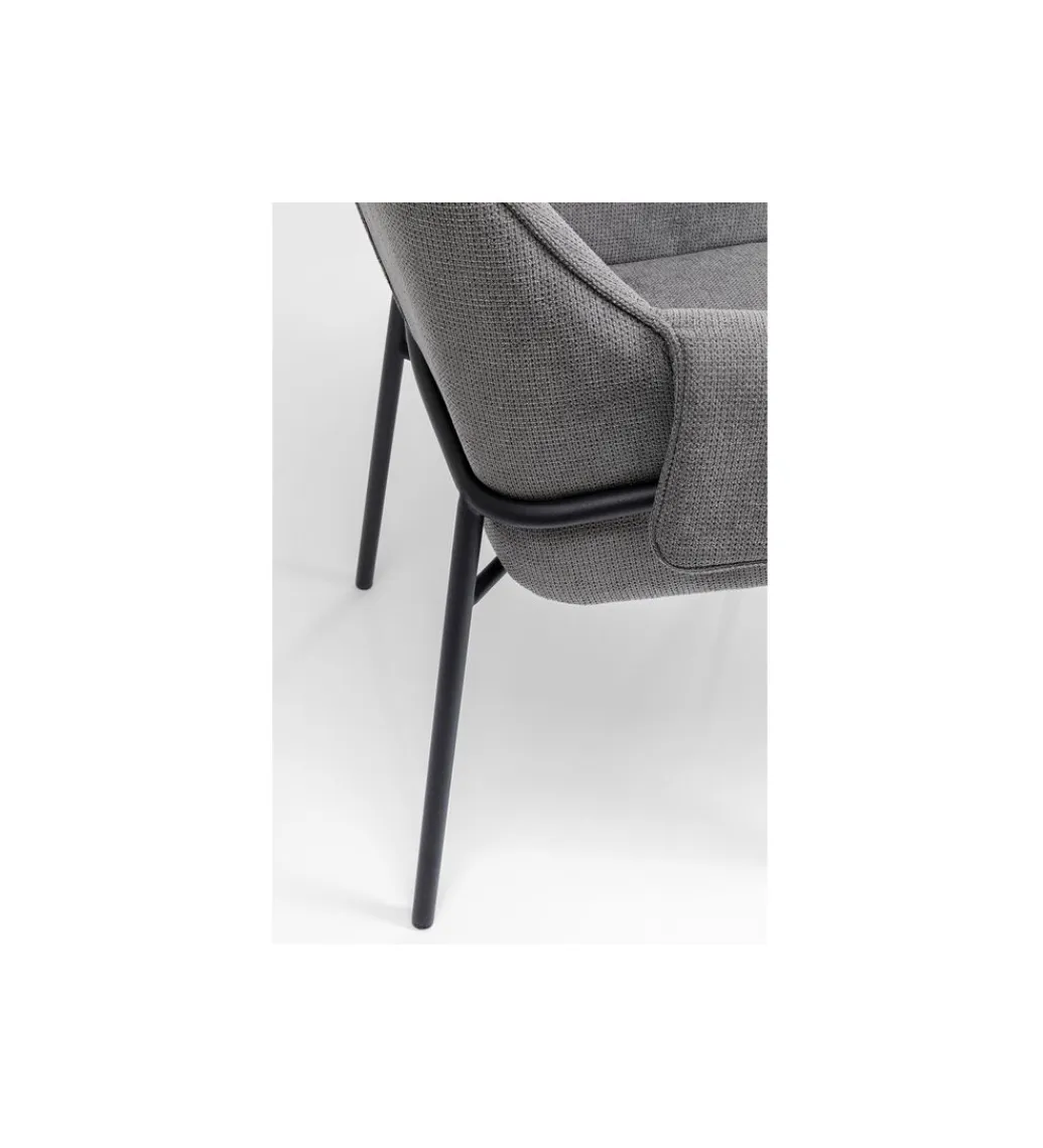 KARE Krzesło BESS 83 cm bouclé szary