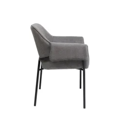 KARE Krzesło BESS 83 cm bouclé szary
