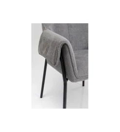 KARE Krzesło BESS 83 cm bouclé szary
