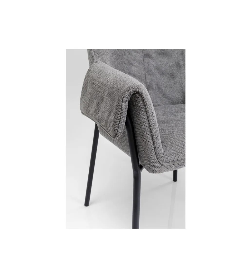 KARE Krzesło BESS 83 cm bouclé szary