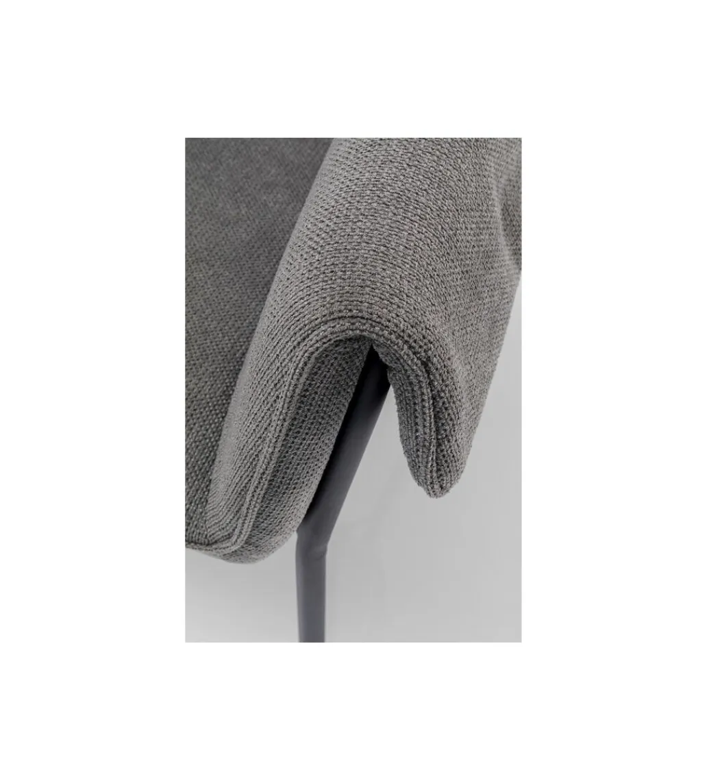 KARE Krzesło BESS 83 cm bouclé szary