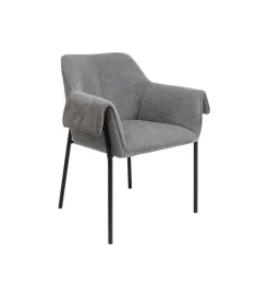 KARE Krzesło BESS 83 cm bouclé szary