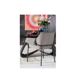 KARE Krzesło BESS 83 cm bouclé szary