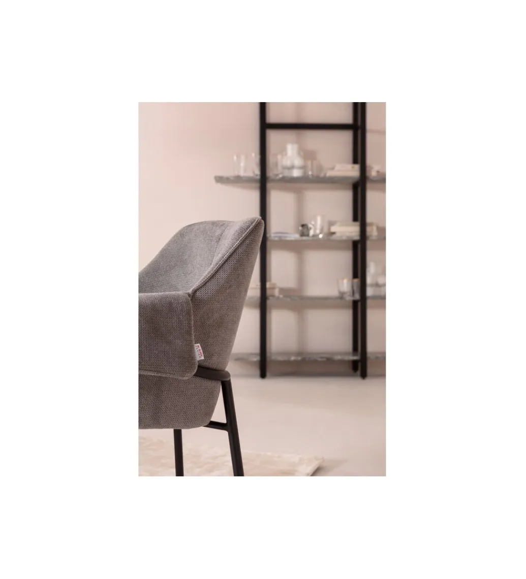KARE Krzesło BESS 83 cm bouclé szary