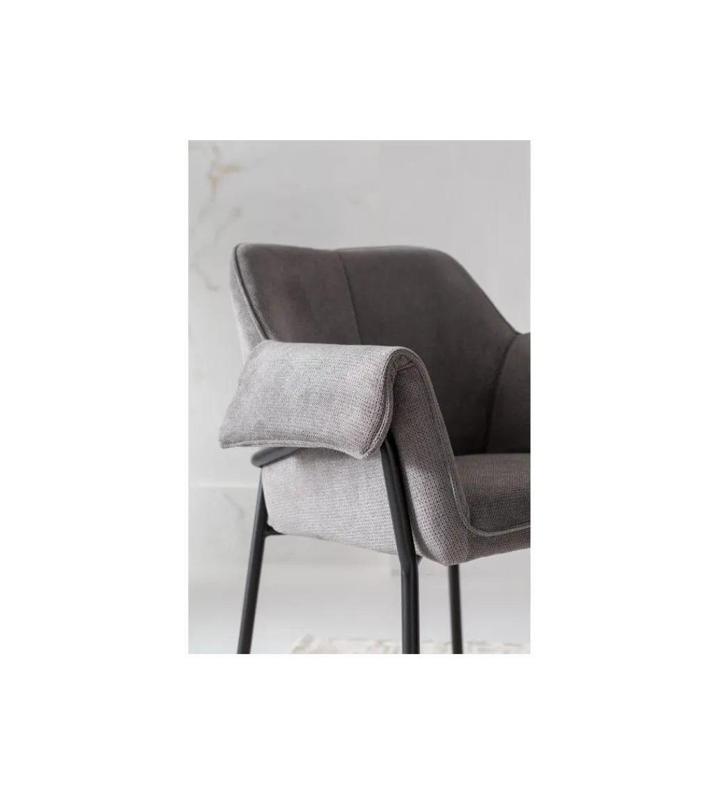 KARE Krzesło BESS 83 cm bouclé szary