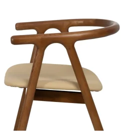 Zona-Design Krzesło EMYLY 76 cm kremowo brązowy