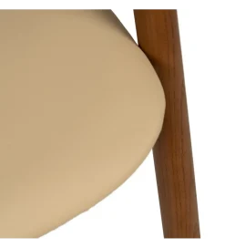 Zona-Design Krzesło EMYLY 76 cm kremowo brązowy