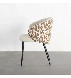 Zona-Design Krzesło ESTAMPADO 74 cm biała ochra