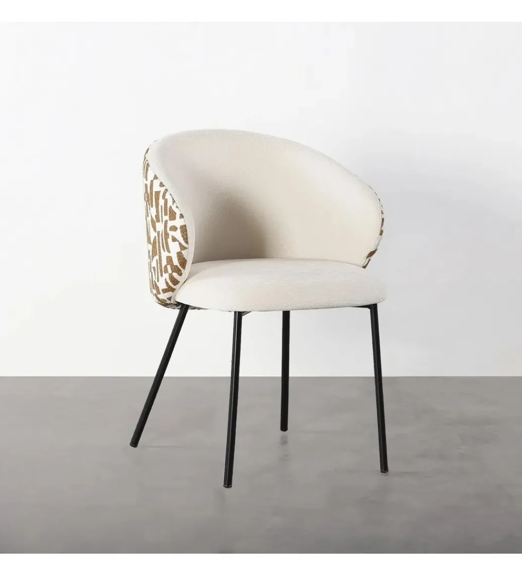 Zona-Design Krzesło ESTAMPADO 74 cm biała ochra