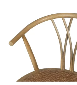 Zona-Design Krzesło GEKORI brązowe ratan drewno buk