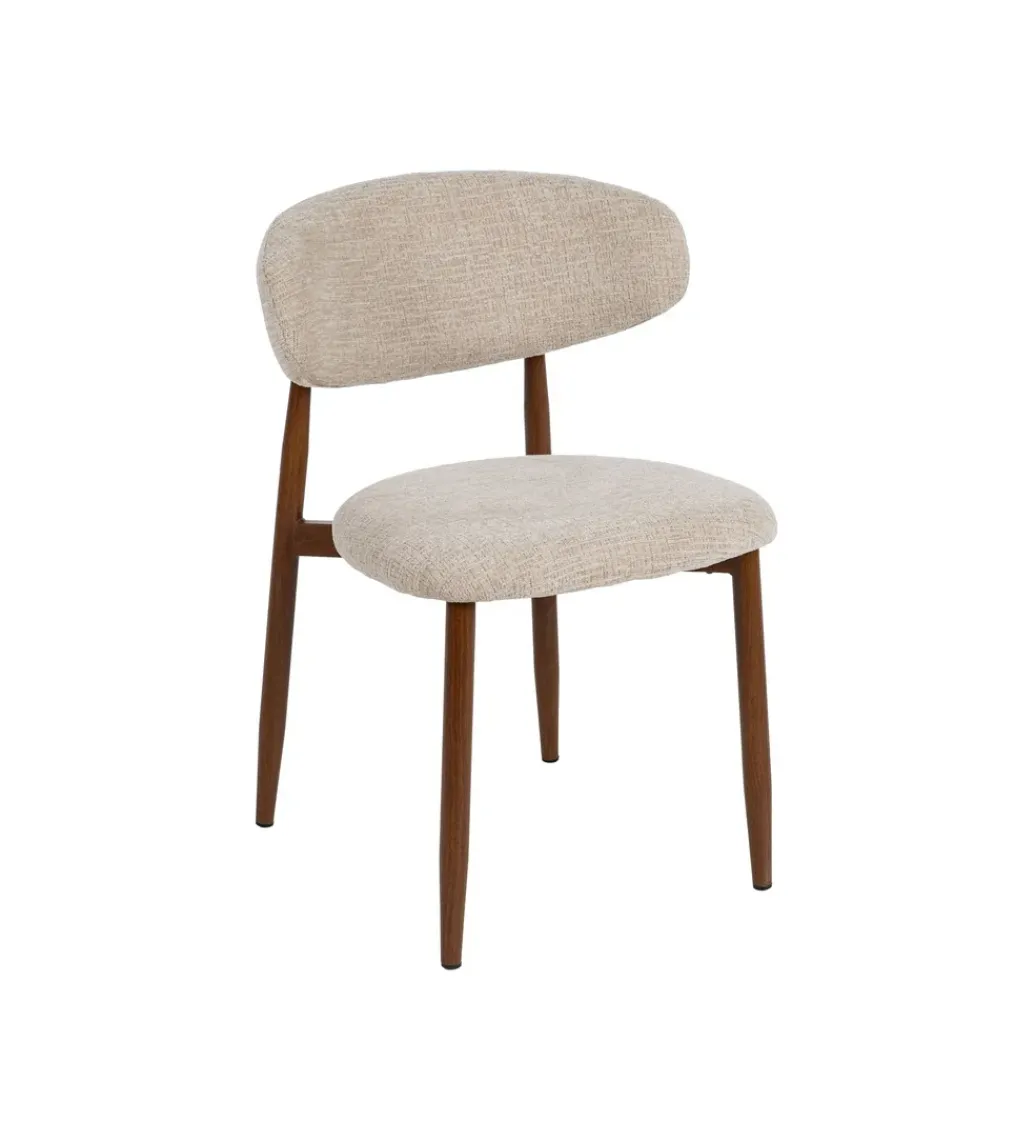 Zona-Design Krzesło HYUN tapicerowane brązowe