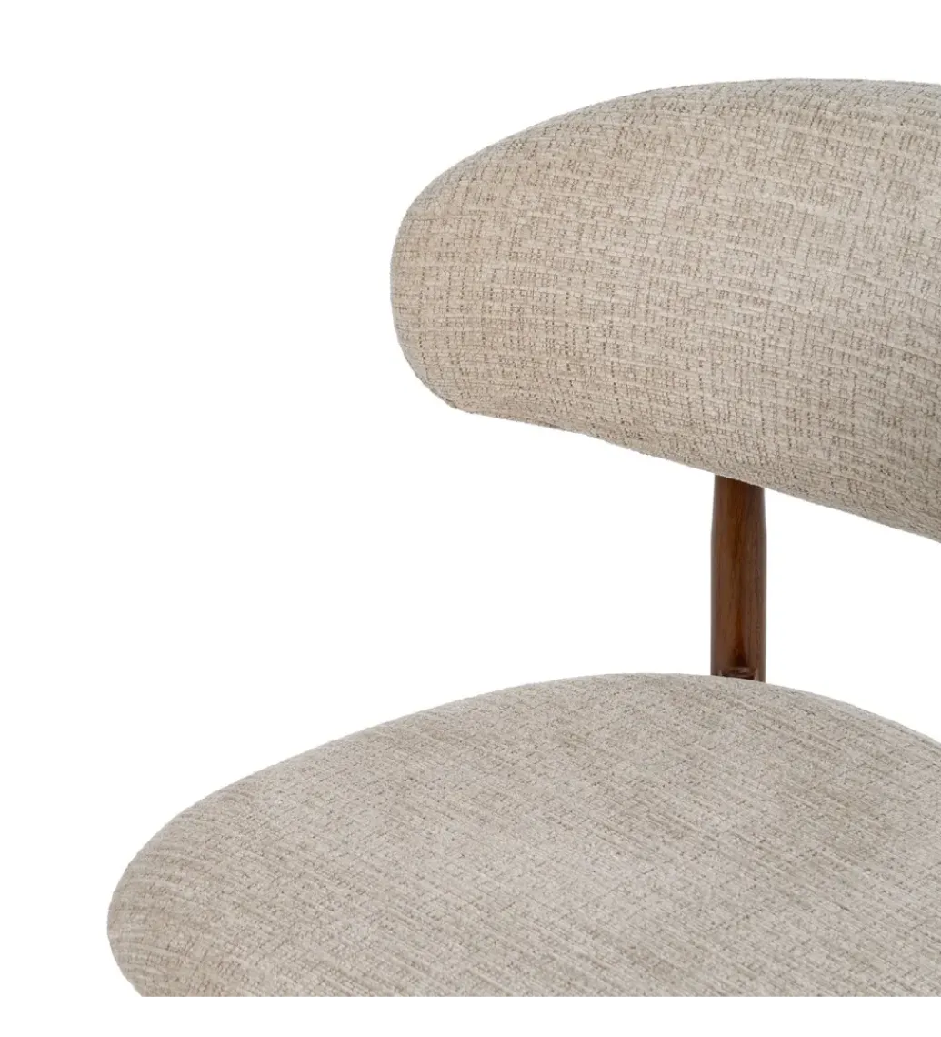 Zona-Design Krzesło HYUN tapicerowane brązowe