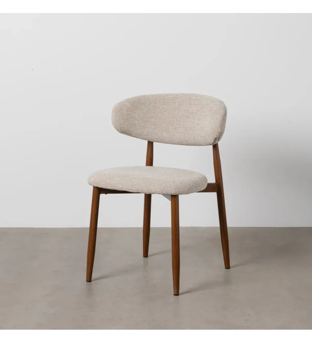 Zona-Design Krzesło HYUN tapicerowane brązowe